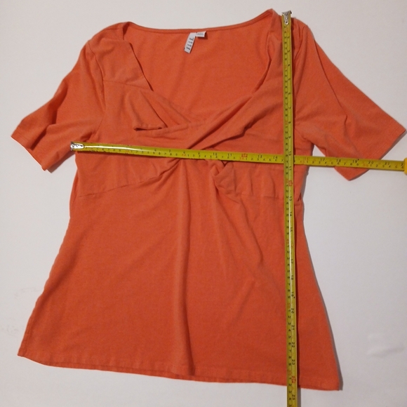 ELLE Crossover Short Sleeve Tee Rose of Sharon Women's Sz XL - Picture 6 of 11